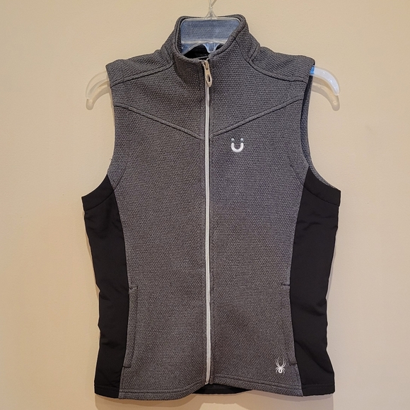 Spyder Gray Zip-Up fleece vest - Picture 5 of 14